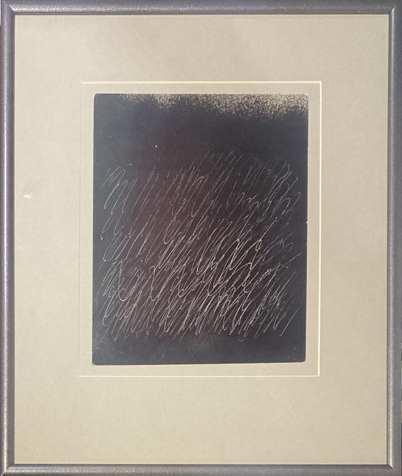 Kazimiera (Kazė) Zimblytė<br>Abstrakcija<br>Purškiami dažai, popierius, 26x21 (46x39)