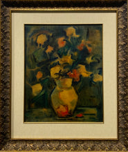 Load image into Gallery viewer, Jonas Rimša | Vaza su gėlėmis | Akvarėlė, popierius, 50x40 (75x63,5)