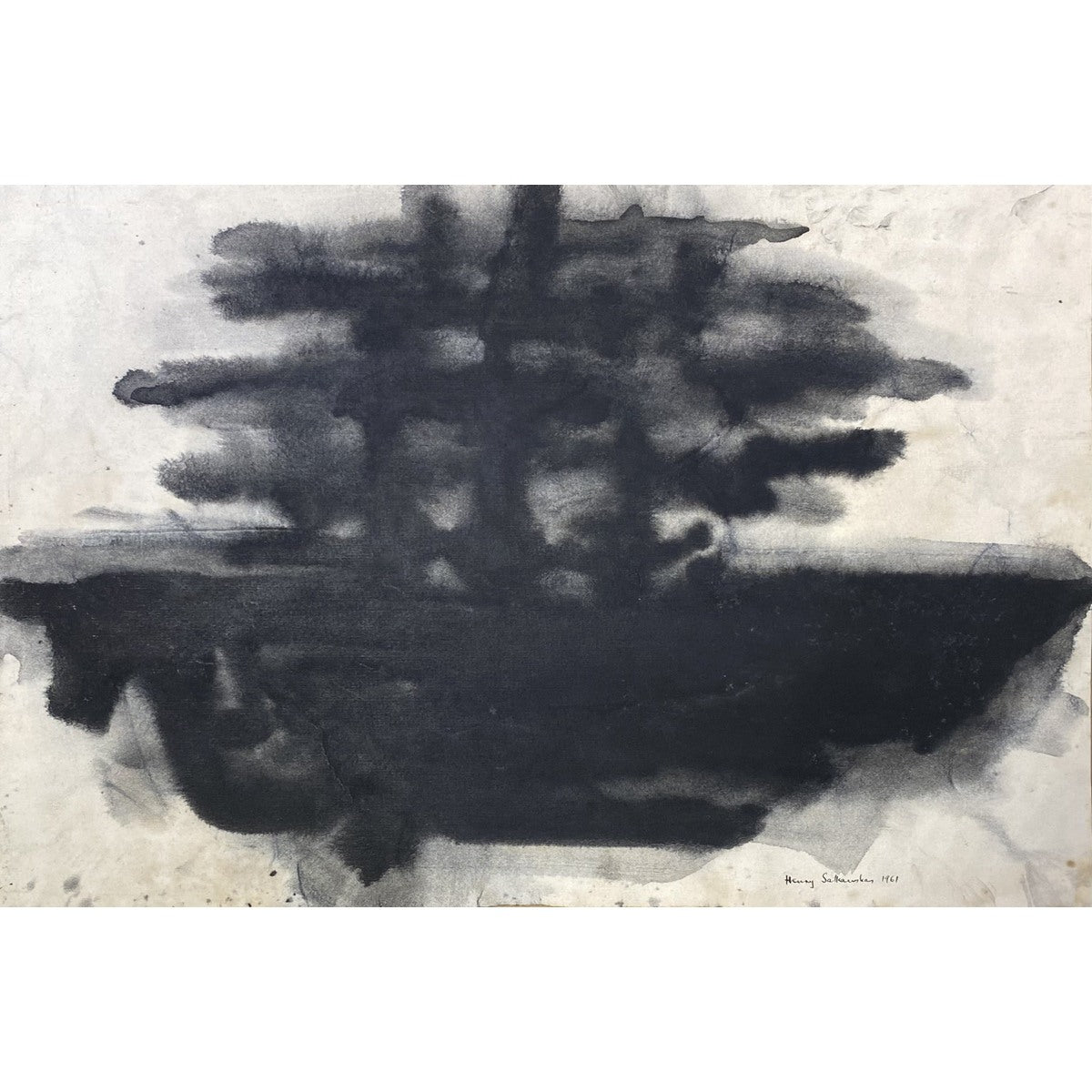 Henry Šalkauskas | Composition, 1961 | Watercolor, gouache, paper, 38x56 (53x72)