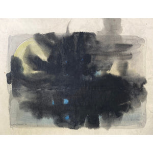 Henry Šalkauskas | Composition, 1960 | Watercolor, gouache, paper, 39x54 (59,5x74)
