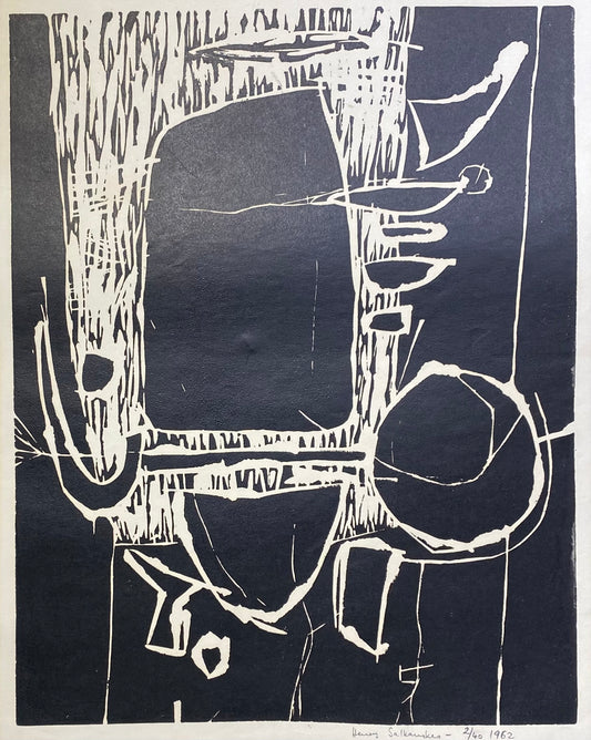 Henry Šalkauskas | Composition, 1962 | Serigraph on paper, 46x36 (67x56)