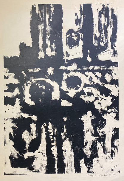 Henry Šalkauskas | Composition, 2/2,  1961 | Serigraph on paper, 58x40 (80x60)