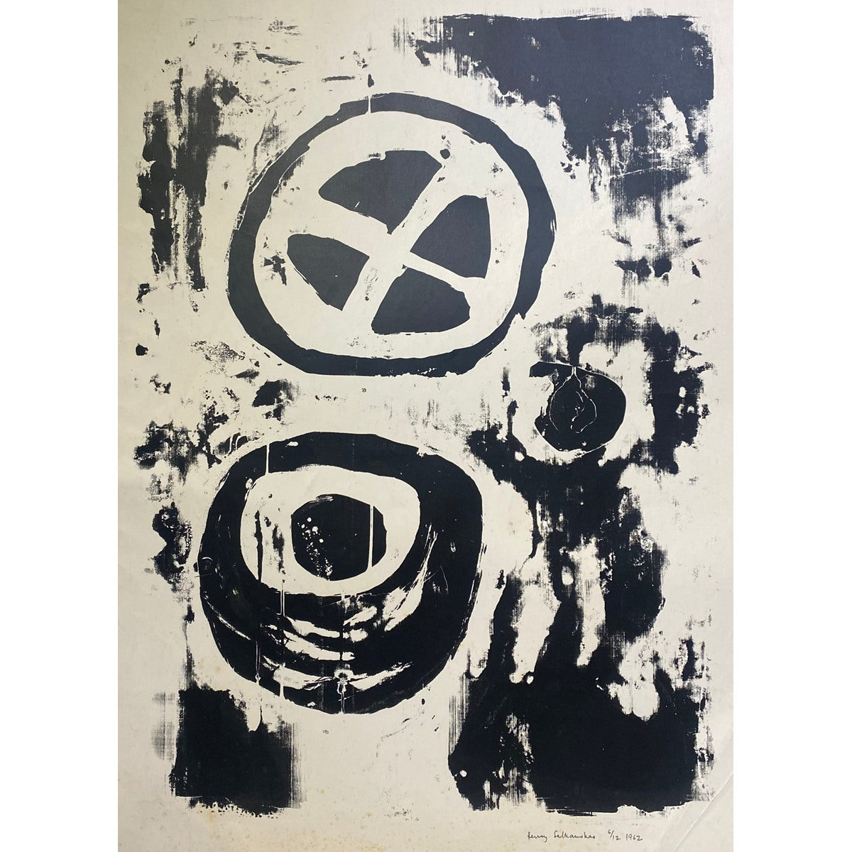 Henry Šalkauskas | Composition, 6/12, 1962 | Serigraph on paper, 74x55 (96x75)
