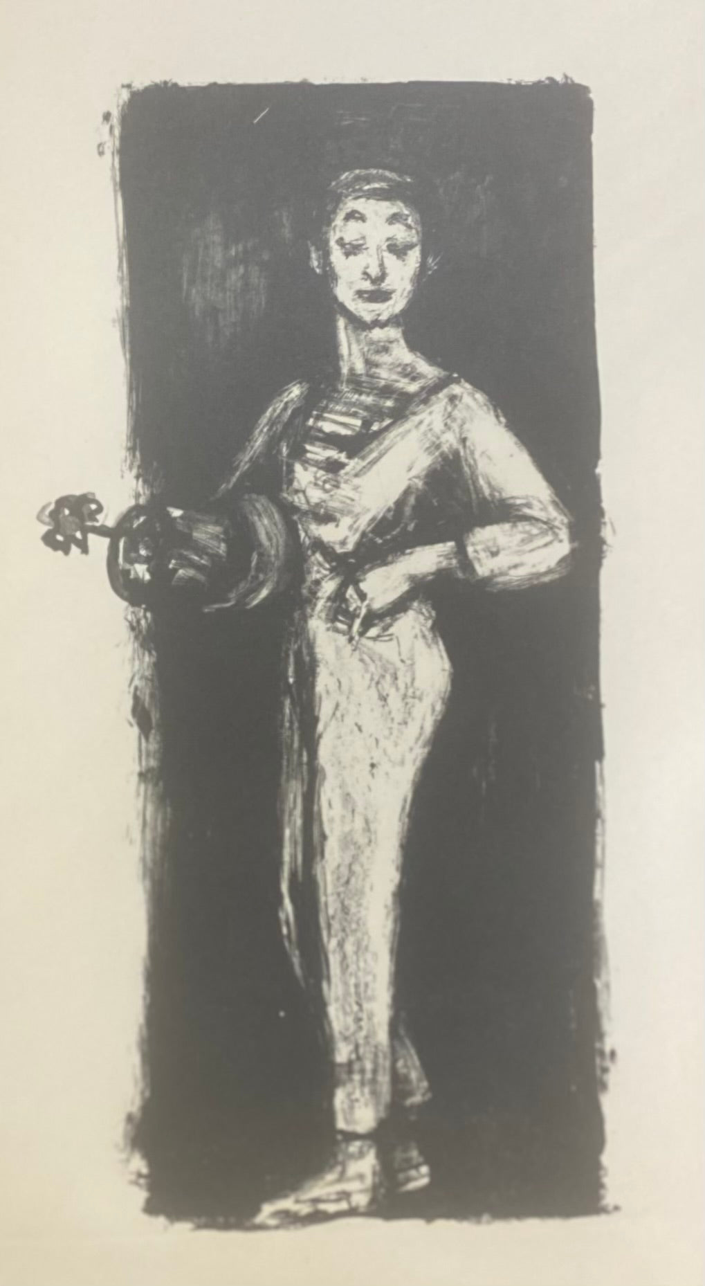 Arbit Blatas | Mime Marcel Marceau, 1960 | Lithography, 37x18 (52x35)