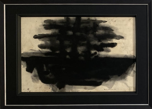 Henry Šalkauskas | Composition, 1961 | Watercolor, paper, 38x56 (53x72)