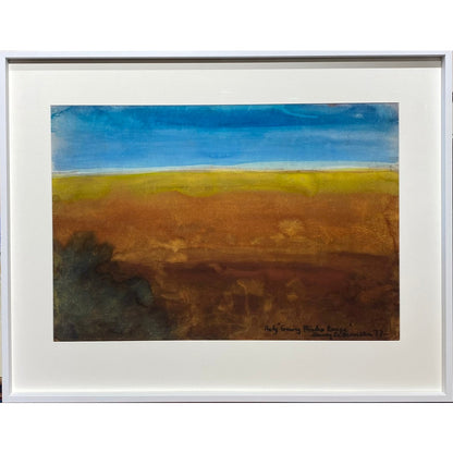 Henrikas Šalkauskas | Growing Flinked Range, 1977 | Akvarelė, popierius, 52x76 (75x96)