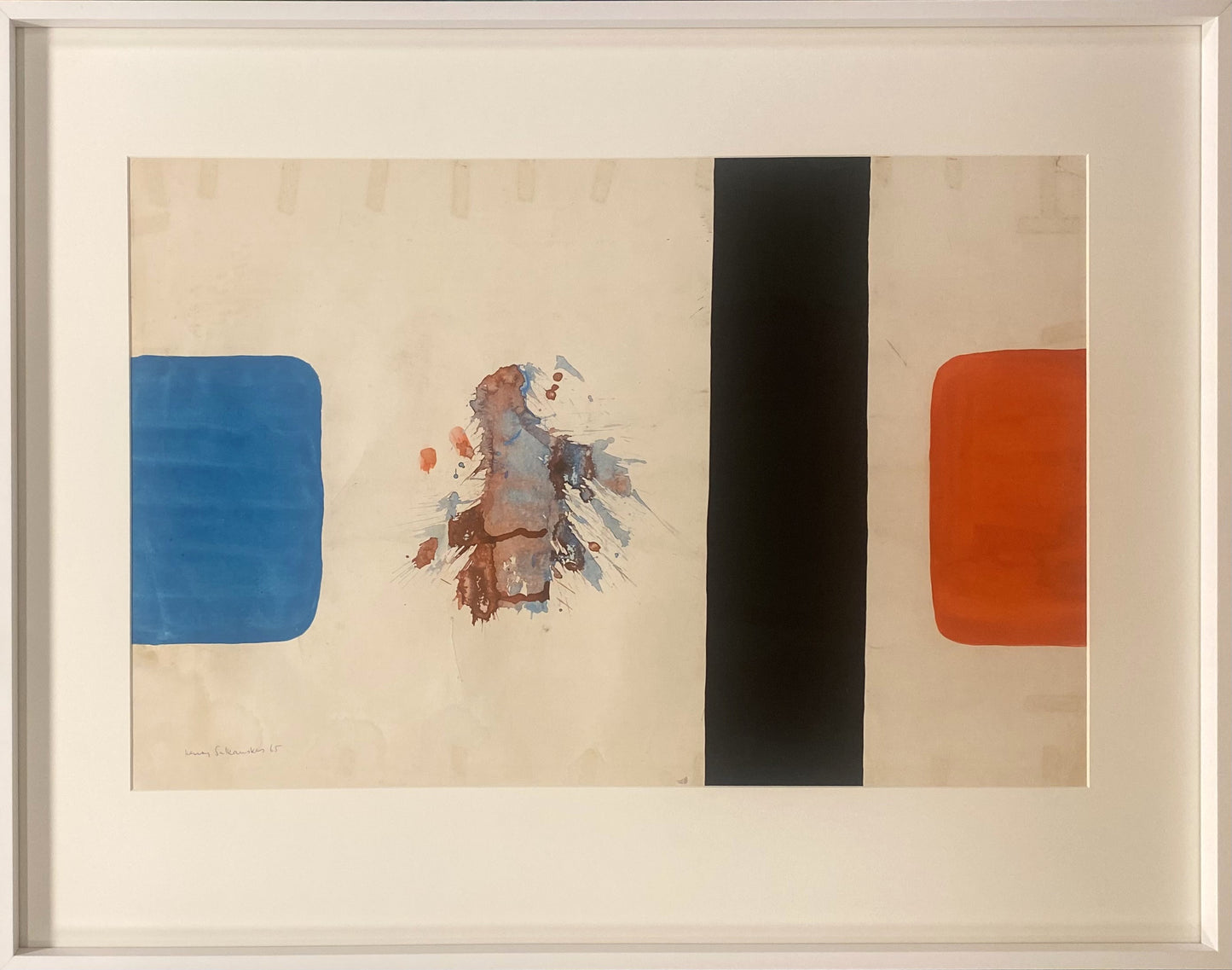 Henrikas Šalkauskas | REZERVUOTAS | Kompozicija, 1965 | Mišri technika, popierius, 51x76 (75x96)