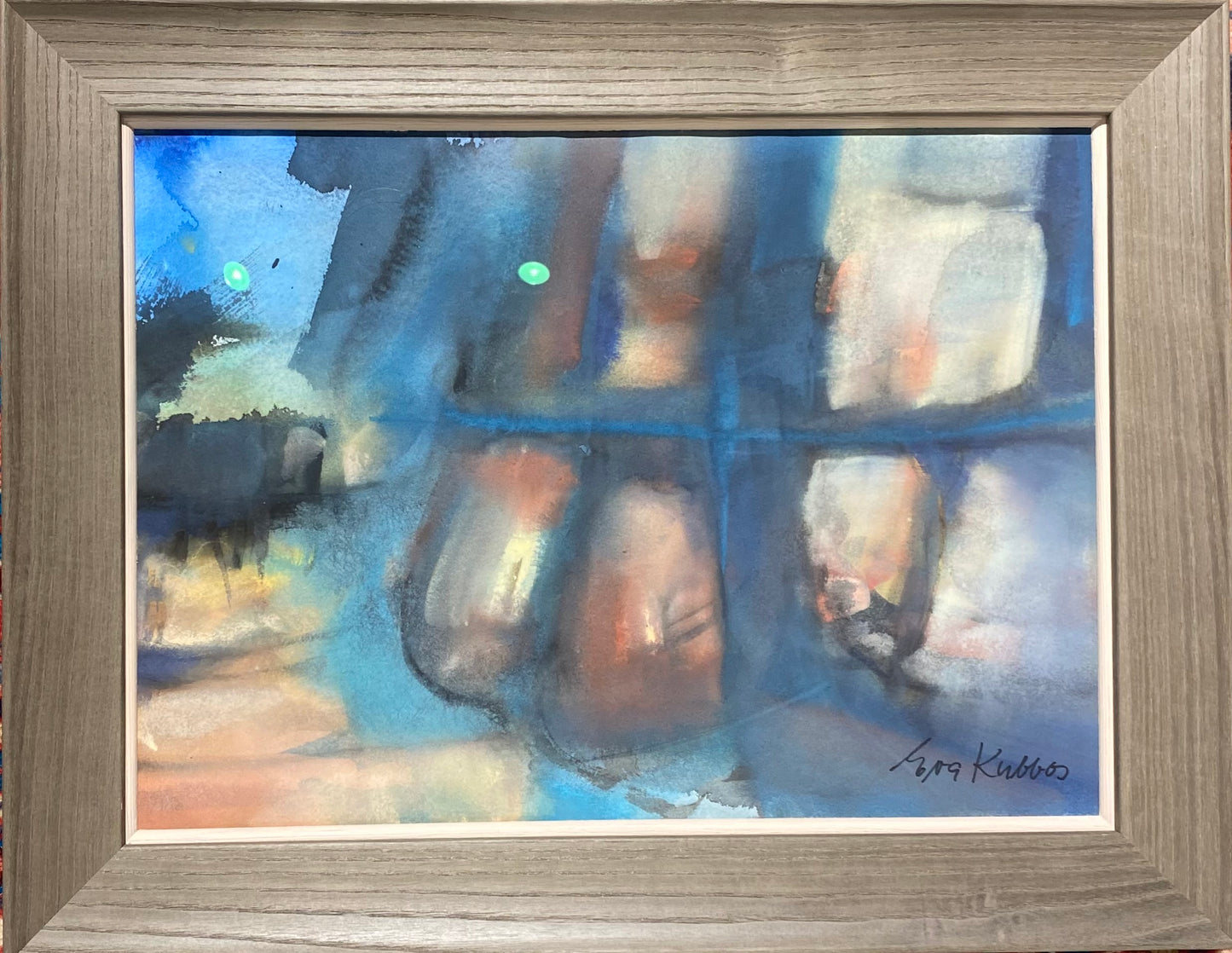 Eva Kubbos | Reflections Noosa | Akvarėlė, popierius, 38x52,5 (50x65)