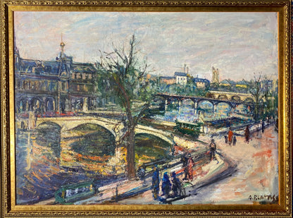 Arbit Blatas | Bridges of Paris | Oil on canvas, 96x132 (110x146)