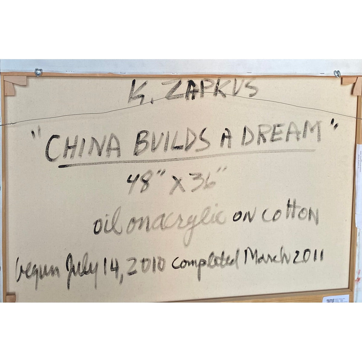 Kęstutis Zapkus | China Builds a Dream, 2010-11 | Oil, acrylic, canvas, 122x91.5