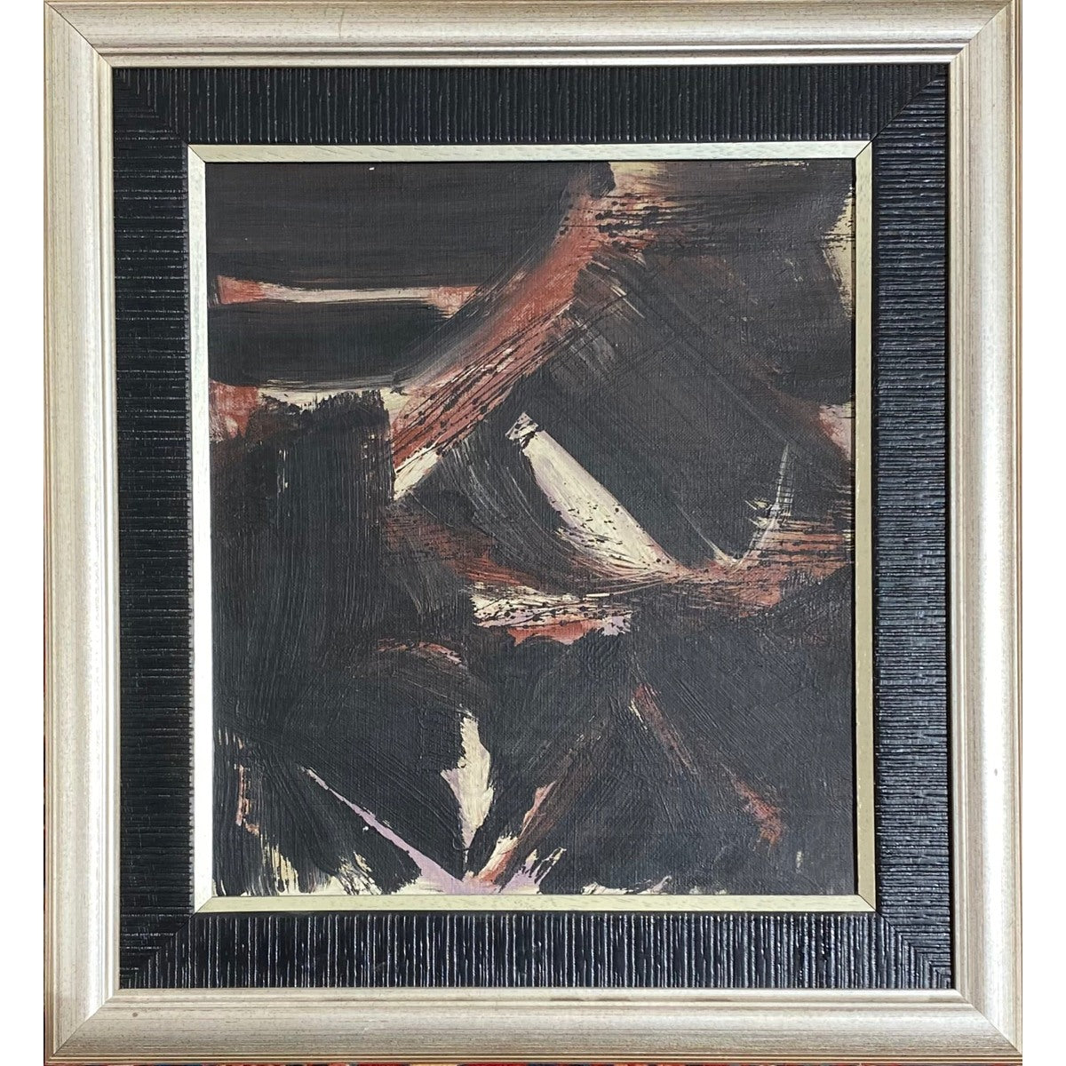Kazimieras Žoromskis | Abstrakcija | Aliejus drobė, 43,5x38,5 (62x57)