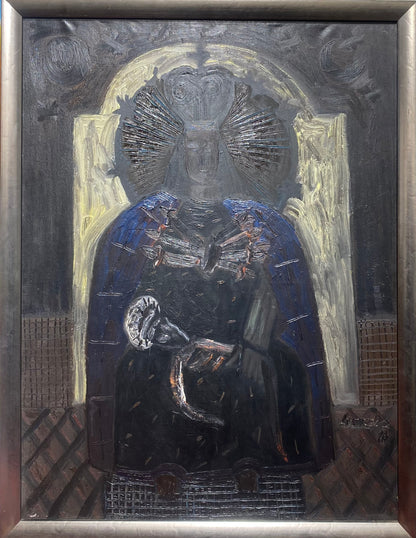 Leonardas Gutauskas | Juodoji Pieta, 1989 | Aliejus, drobė, 100x75 (107x82)