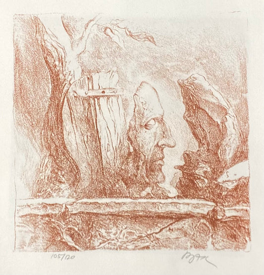 Samuel Bak | Profiles, 1979 | Litograph, 25x24,5 (47,5x46.5)