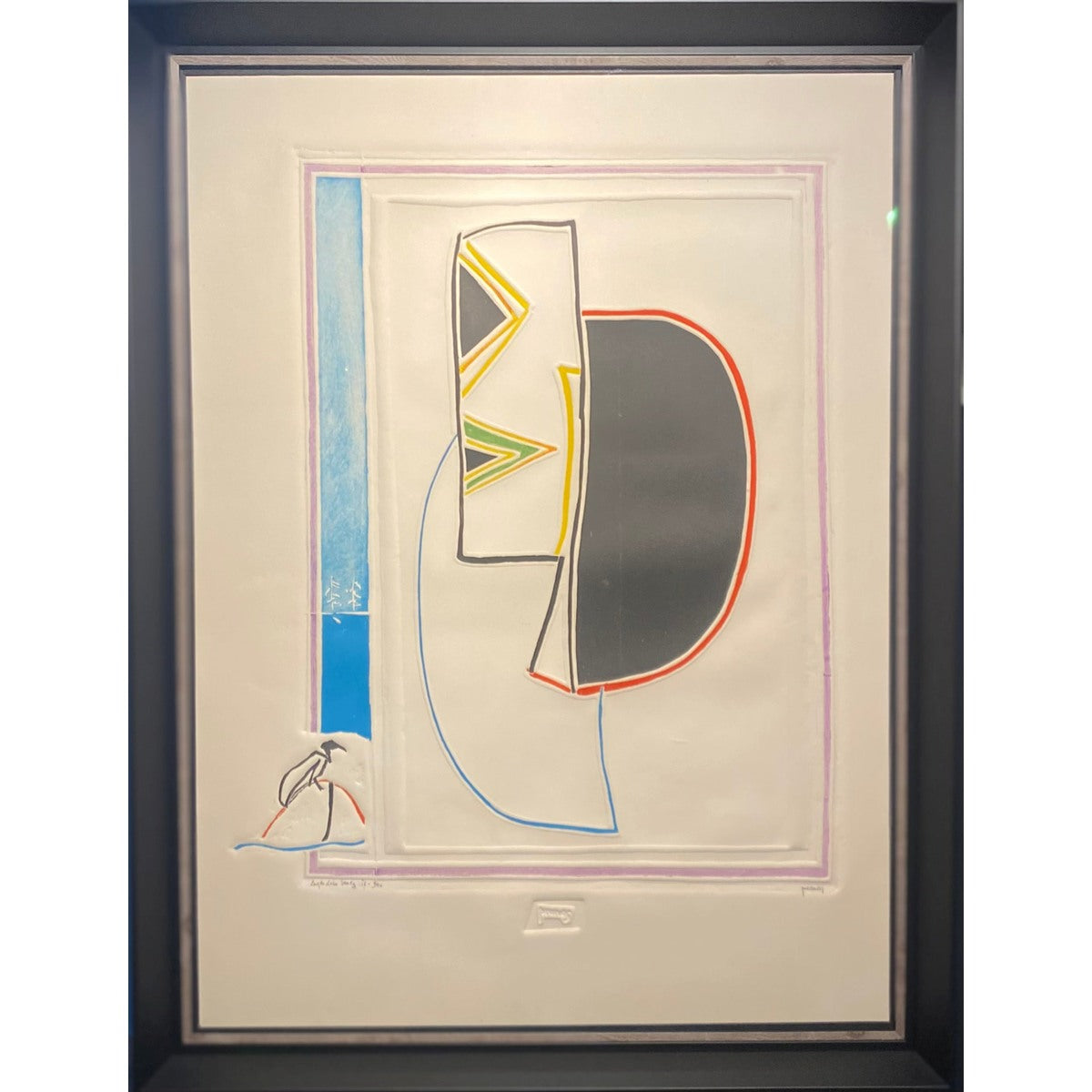 Pranas Gailius | Eagle Lake Story IV, 1979-81 | Linoraižinys, reljefas, 4/50, 56x47 (83x63, lakstas 78x58)