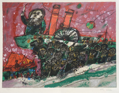 Theo Tobiasse | Exodus, 1968 | 10-spalvė litografija, Arches popierius, 45x60