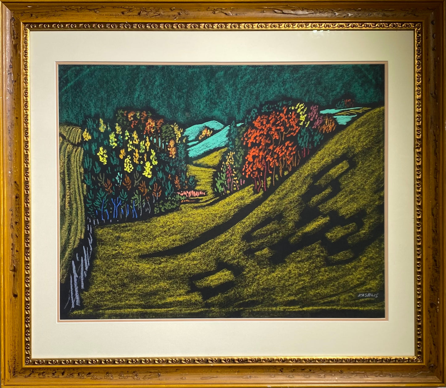 Vytautas KASIULIS | Peizažas, XX a. 6-7 deš. | Pastelė, popierius, 50x65