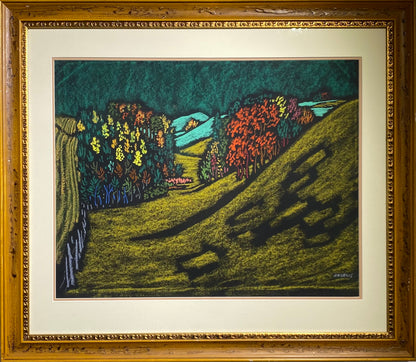 Vytautas KASIULIS | Peizažas, XX a. 6-7 deš. | Pastelė, popierius, 50x65