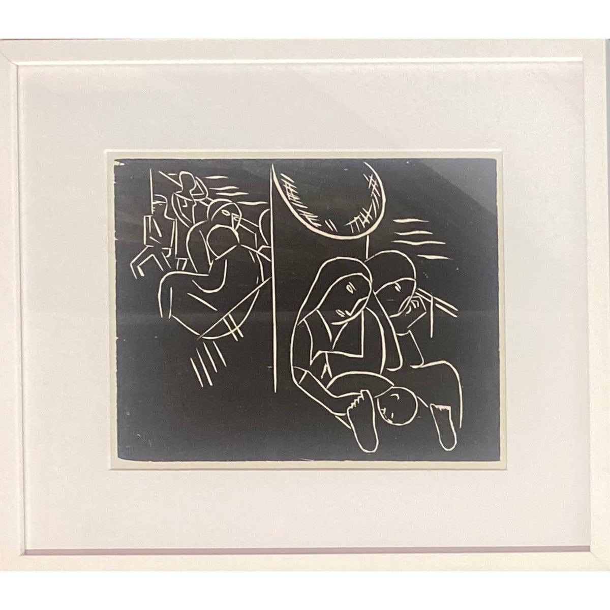 Lasar Segall | Grupo de emigrantes / Emigrants, 1926 | Xylograph, 20x25,5 (35x40)