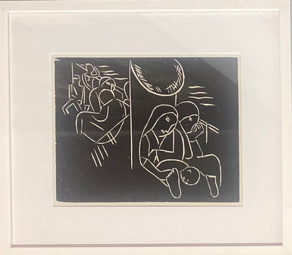 Lasar Segall | Grupo de emigrantes / Emigrants, 1926 | Xylograph, 20x25,5 (35x40)