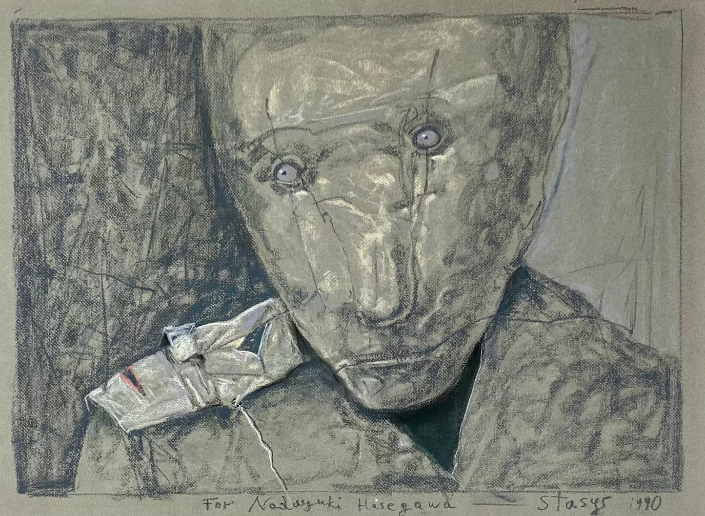 Stasys Eidrigevičius | Regalija, 1990 | Pastelė, popierius, 54,5x75 (75x95)