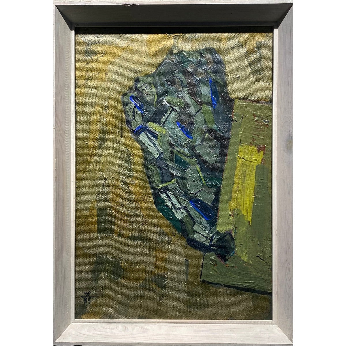 Vincas Kisarauskas | Tyliųjų minčių valanda, 1985 | Aliejus, kartonas, 54x36.5 (58x41)