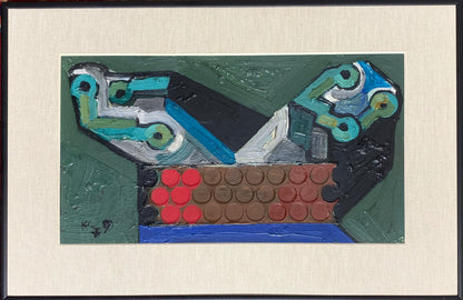 Vincas Kisarauskas | Distrust, 1979 | Oil on cardboard, 18x33 (29x44)