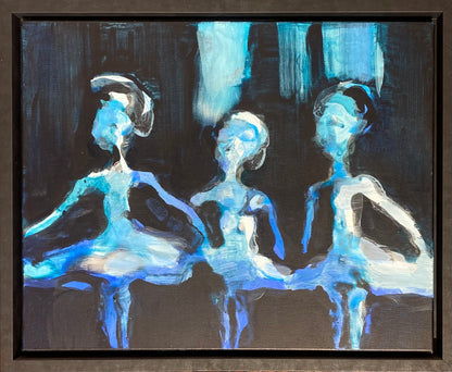 Vilmantas Marcinkevičius | Swan Lake on the TV screen, 2022 | Oil, acrylic on canvas, 40x50 (45x55)