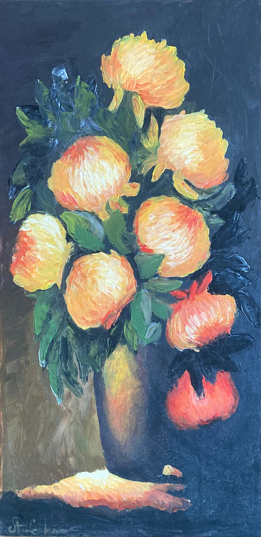 Amelija Lechovičiūtė | Bijūnai, 2021 | Drobė, akrilas, 99x49