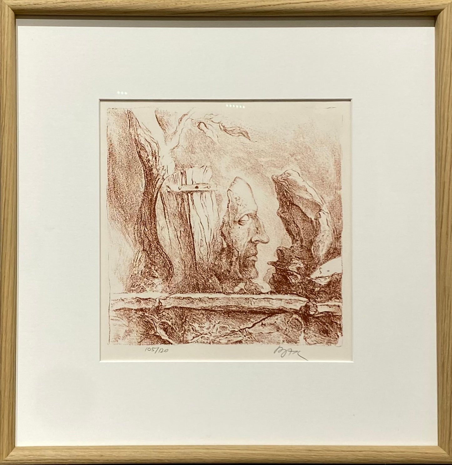 Samuel Bak | Profiliai, 1979 | Litografija, 25x24,5 (47,5x46.5)