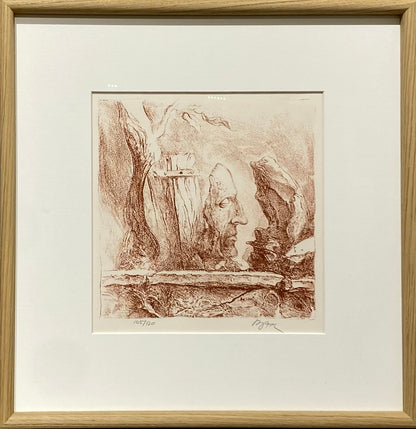 Samuel Bak | Profiliai, 1979 | Litografija, 25x24,5 (47,5x46.5)