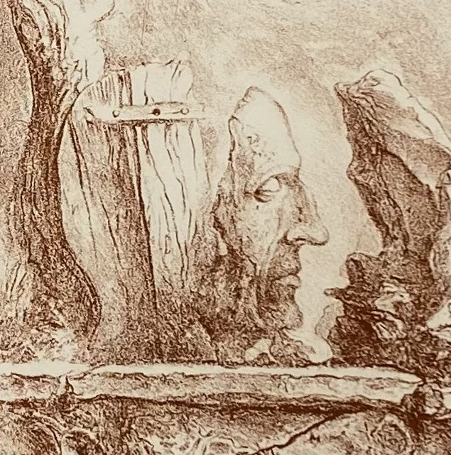 Samuel Bak | Profiliai, 1979 | Litografija, 25x24,5 (47,5x46.5)