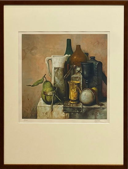 Samuel Bak | Still Life with Pears, 1976 | Serigrafija, 40.5x40.5 (83x63)