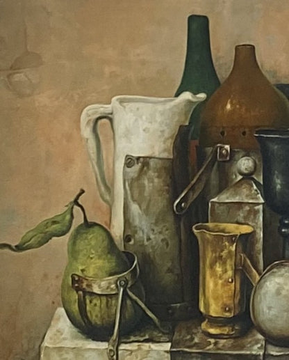 Samuel Bak | Still Life with Pears, 1976 | Serigrafija, 40.5x40.5 (83x63)