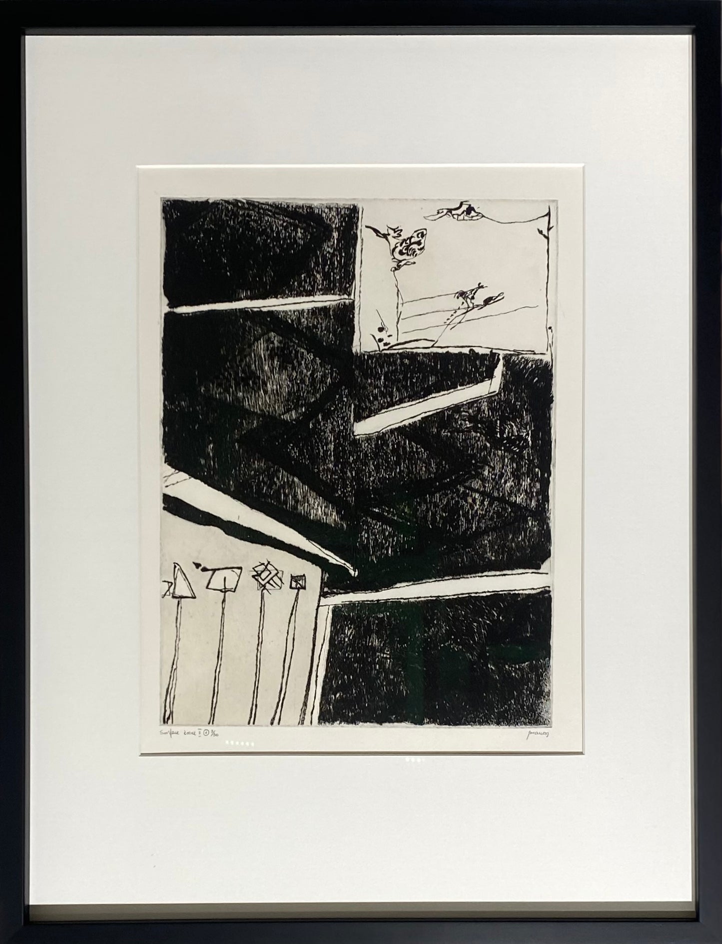 Pranas Gailius | Surface émue II | Ofortas, popierius, 3/30, 39x29 (69x53)