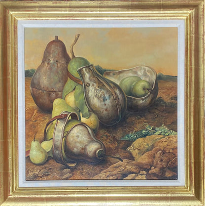 Samuel Bak | REZERVUOTA | Natiurmortas, 1975 | Drobė, aliejus, 40,5x41 (67,5x67,5)