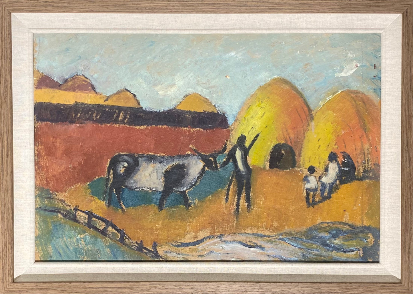 Pranas Domšaitis | Afrikos vaizdelis | Aliejus, kartonas, 39x58 (48x67,5)