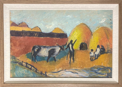 Pranas Domšaitis | Afrikos vaizdelis | Aliejus, kartonas, 39x58 (48x67,5)