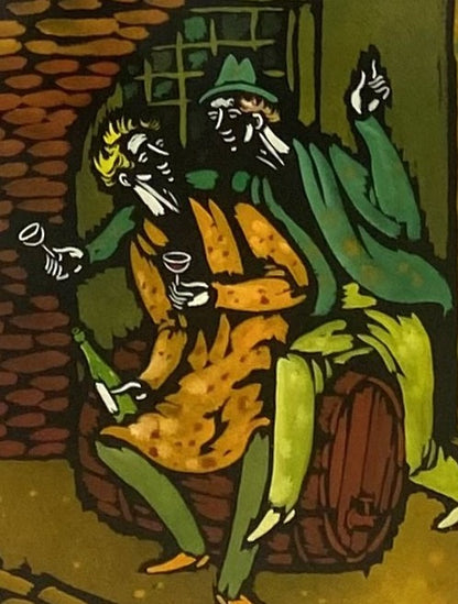 Vytautas Kasiulis |  Linksmybės | Pastelė, popierius, 32,5x25 (45x37)