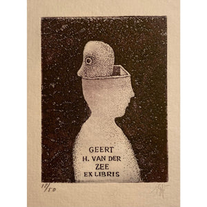 Stasys Eidrigevičius | Ekslibrisas Geert H. van der Zee | Ofortas, 12/50, 7.5x5.5 (18x13)