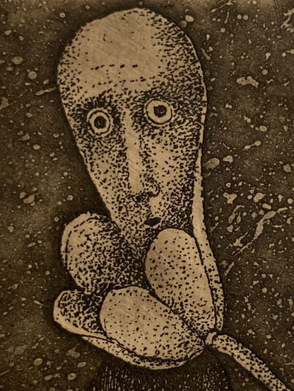 Stasys Eidrigevičius | Ex Libris Froukje van der Zee | Ofort, 12/50, 7.5x5.5 (sheet 12,4x9)