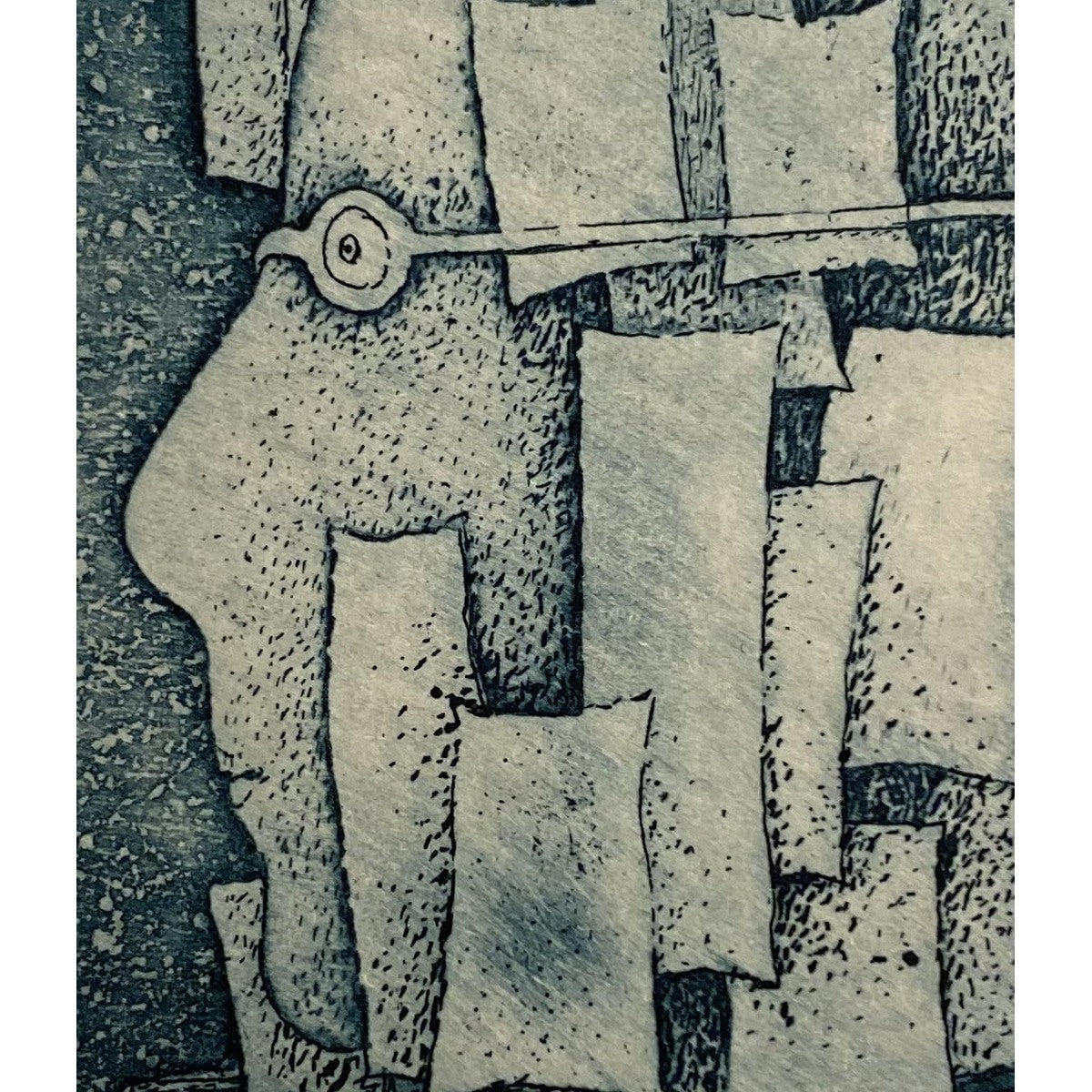 Stasys Eidrigevičius | Ekslibris N. A. Bakx | Ofortas, 8,7x5,7 (lakštas 12x10)