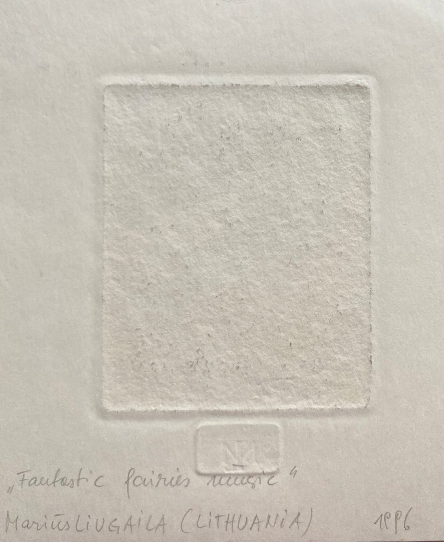 Marius Liugaila | Ex Libris Eva Maria Wimmer, 1995 | Etching, Aquatint, 12x9,8