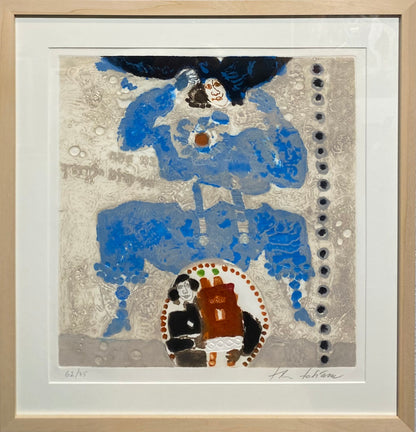 Theo Tobiasse | Aujourd'hui je t'ai engendré, a. 1980 | Akvatinta, ofortas, reljefas, popierius, 42x39 (57,5x55)