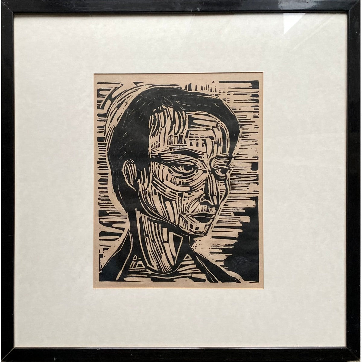 Žibuntas Mikšys | Pirmoji Sibilė | Linoraižinys, pop., 30x24 (53x53)