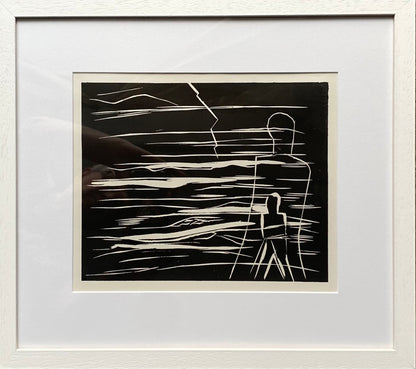 Lasar Segall | Jūra su figūromis / Mar com figuras, 1929 | Ksilografija, 21x26 (37x41,5)