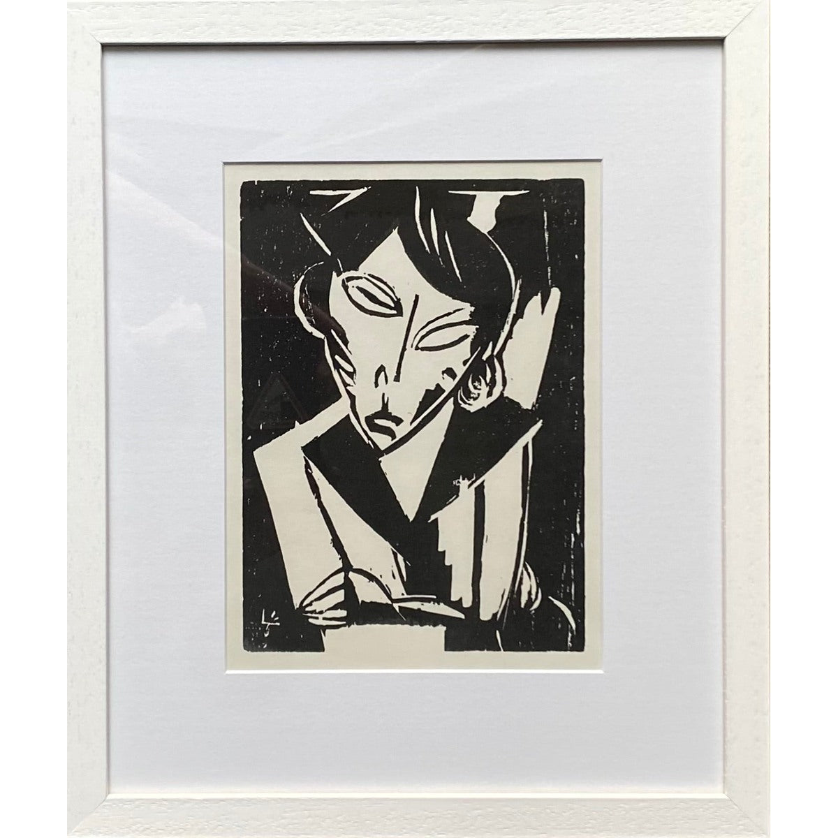 Lasar Segall | Bust of a woman leaning over / Busto de mulher debruçada, 1910-1911 | Xylograph, 22x16 (39x32,5)