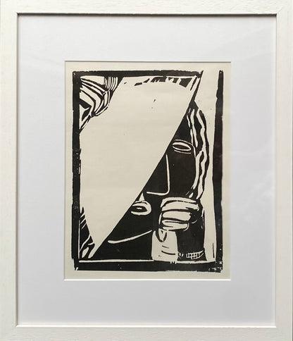 Lasar Segall | Moteris už reporterio galvos / Cabeça feminina atras de reprositeiro, 1929 | Ksilografija, 24x18 (41,5x35)