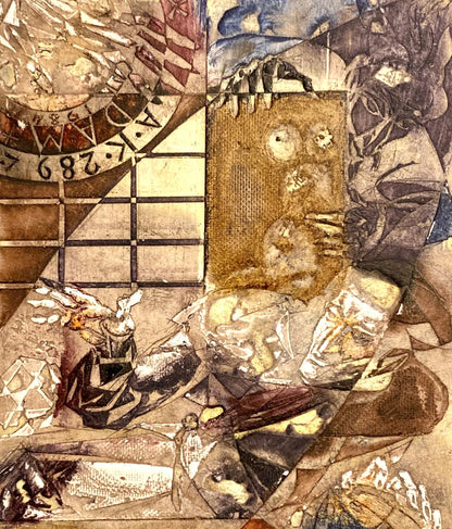 Antanas Kmieliauskas | Exlibris Doctor Labuhn, 1984 | Paper, author's technique (coloured textile lithograph), 12x9