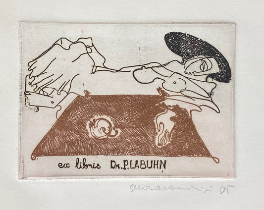 Saulė Kisarauskienė | Ekslibris Dr. Plabuhn, 1995 | Ofortas, 3/16, 9x6