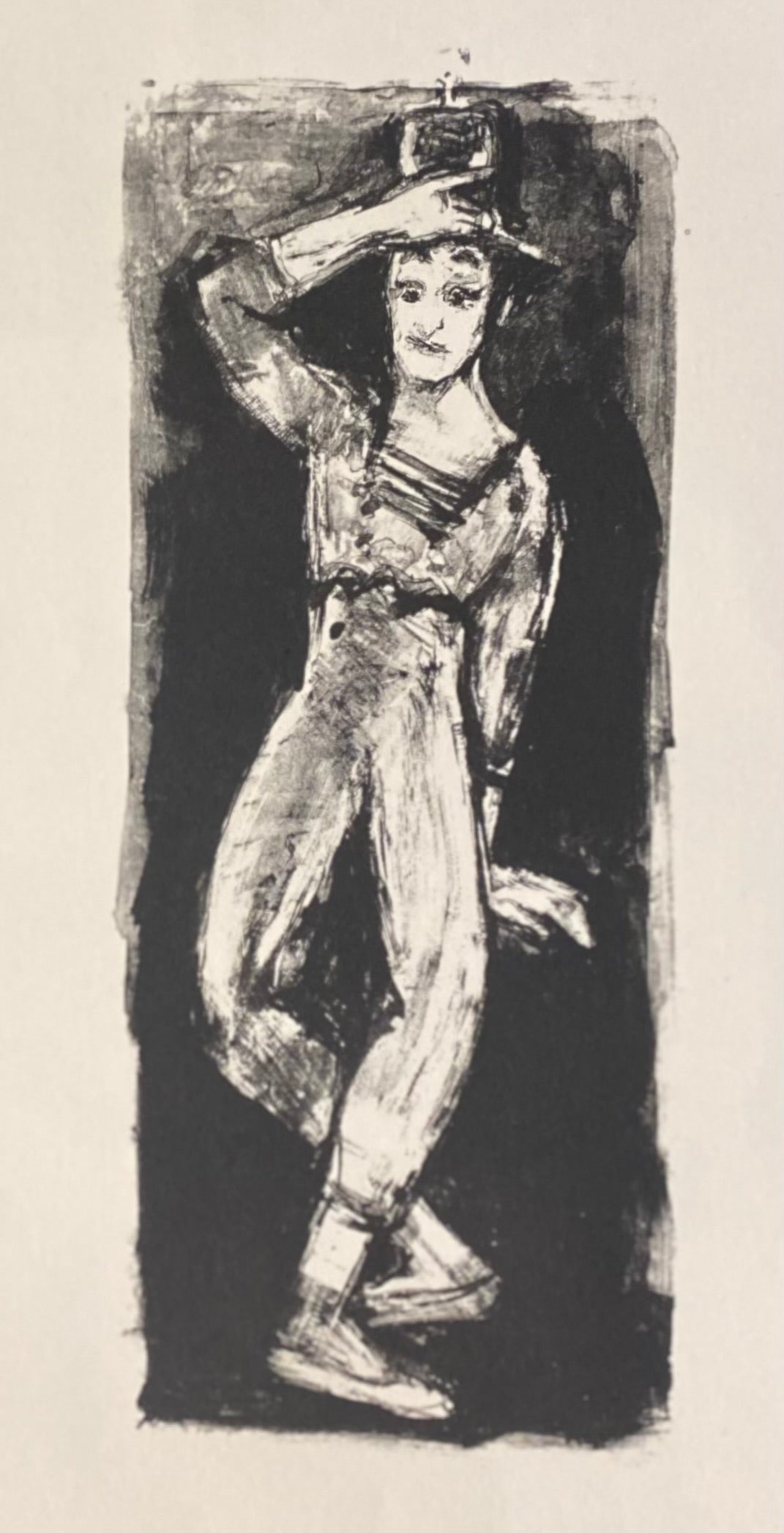 Arbit Blatas | Mimas Marselis Marso, 1960 | Litografija, 33x13 (52x35)